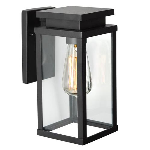 Jersey Muurlamp Zwart Large met LED Buitenverlichting, Tuin en Terras, Buitenverlichting, Verzenden