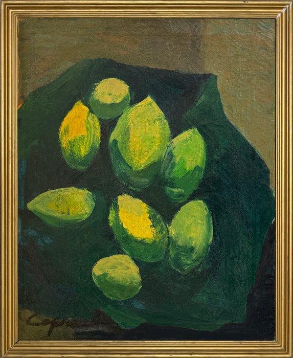 Dino Caponi (1920-2000) - Natura morta con limoni - NO, Antiek en Kunst, Kunst | Schilderijen | Klassiek