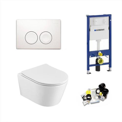 Geberit UP100 Toiletset Sani Royal Easy Flush Slim Rimfree, Doe-het-zelf en Verbouw, Sanitair