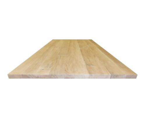 Eiken tafelblad 4 cm massief - glad-100x100 cm, Huis en Inrichting, Tafelonderdelen, 100 tot 150 cm, Tafelblad, 100 tot 150 cm