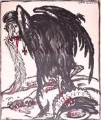 Prins Wilhelm als moordlustige adelaar op spotprent, Verzenden