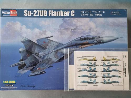 HobbyBoss 81713 Su-27UB Flanker C 1:48 +Hadmodels decals, Hobby en Vrije tijd, Modelbouw | Vliegtuigen en Helikopters, Verzenden