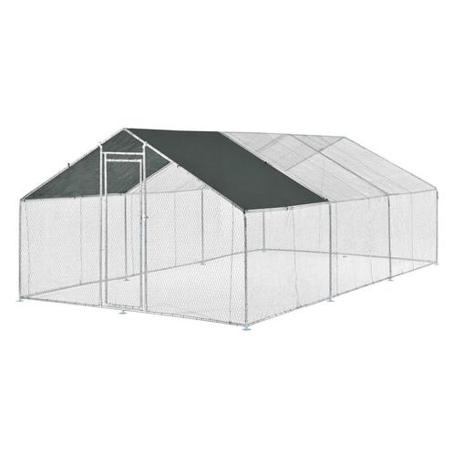 Stalen kippenren kippenhok buitenverblijf 3x6x2 m, Dieren en Toebehoren, Pluimvee | Toebehoren, Verzenden