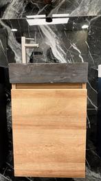 OUTLET – Complete Fonteinset Eiken| Meubelkast en Wastafel, Minder dan 50 cm, Nieuw, Ophalen of Verzenden, Minder dan 25 cm