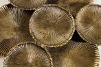 Handgemaakte XXL sierschaal ABSTRACT LEAF 45cm goudkleurig, Huis en Inrichting, Woonaccessoires | Vazen, Ophalen of Verzenden