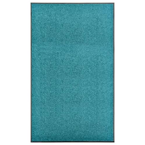 vidaXL Deurmat wasbaar 90x150 cm cyaan, Tuin en Terras, Deurmatten, Nieuw, Verzenden