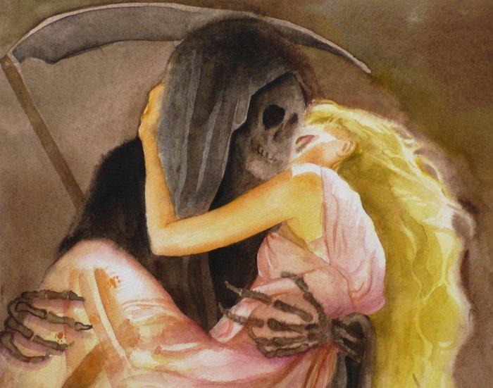 Birgit Schneiker (1971) - Het Meisje en de Dood, Antiek en Kunst, Curiosa en Brocante