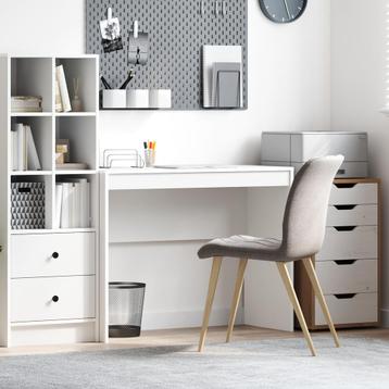 vidaXL Bureau Wit 100x40x76 cm Geengineerd Hout beschikbaar voor biedingen