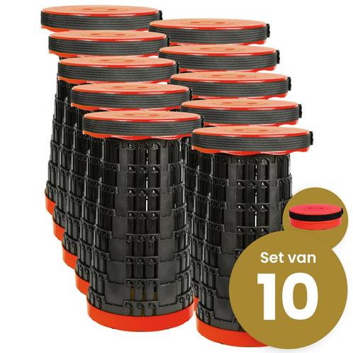 Set Van 10 Stuks ! Alora Opvouwbare Kruk Extra Strong - Rood, Huis en Inrichting, Keuken | Keukenbenodigdheden, Nieuw
