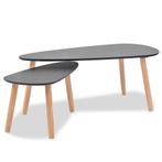 Salontafelset Zwart Grenen - Retourdeal! -53%, Scandinavische stijl, 50 tot 100 cm, Nieuw, Minder dan 50 cm