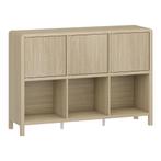Dressoir Lukkodso eikenkleurig 110x30x77 cm [en.casa], Huis en Inrichting, Kasten | Dressoirs, Verzenden, Nieuw