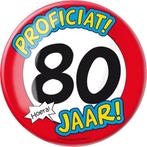 Paper Dreams - XL Button - 80 jaar - Doorsnee 10 cm, Verzamelen, Speldjes, Pins en Buttons, Ophalen of Verzenden, Nieuw