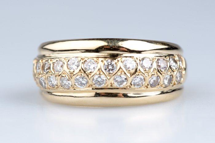 Ring - 18 karaat Geel goud - 0.72ct. tw. Diamant, Sieraden, Tassen en Uiterlijk, Ringen