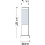 Tuin/Buitenlamp/Vloerlamp Rond Mat Chroom 32.5x7.6cm RVS, Staande lamp, Nieuw, Ophalen of Verzenden, Rvs