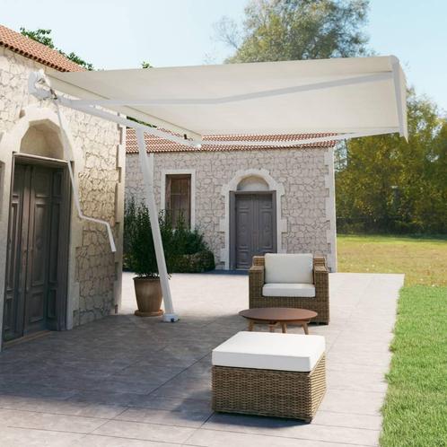 vidaXL Luifel vrijstaand automatisch 500x350 cm crèmekleurig, Tuin en Terras, Zonneschermen, Nieuw, Verzenden