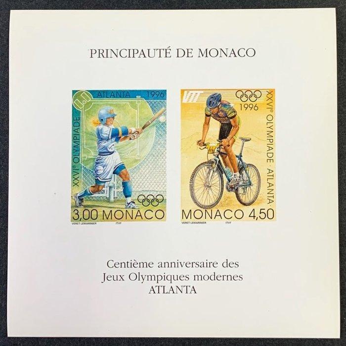 Monaco 1996 - MONACO, speciaal blok nr. 29, J.O. in, Postzegels en Munten, Postzegels | Europa | Frankrijk