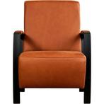 Leren fauteuil Glory - Rancho Cognac (cognac), Nieuw, Ophalen of Verzenden, 50 tot 75 cm, Industrieel, Modern
