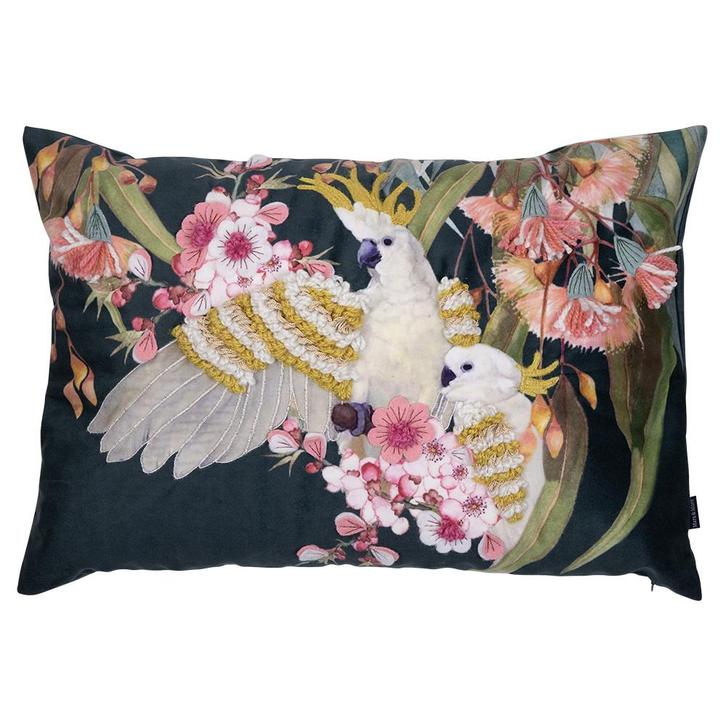 handgemaakt half kussen fleury kaketoes 30x50cm, Huis en Inrichting, Woonaccessoires | Overige, Verzenden