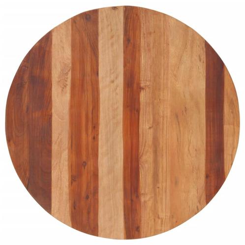 vidaXL Tafelblad rond 25-27 mm 80 cm massief acaciahout, Huis en Inrichting, Tafels | Eettafels, Nieuw, Verzenden