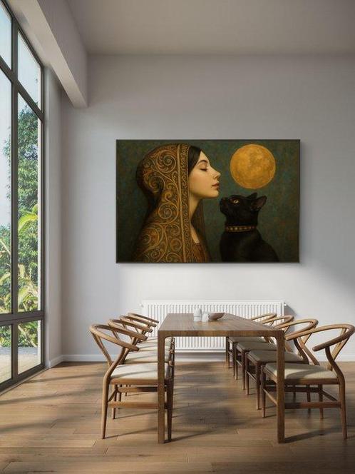 yamila velazquez - La guardiana de la luna XL (Sin reserva), Antiek en Kunst, Kunst | Schilderijen | Modern