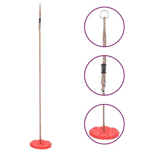vidaXL Schotelschommel 200 cm rood, Kinderen en Baby's, Speelgoed | Buiten | Speeltoestellen, Nieuw, Verzenden