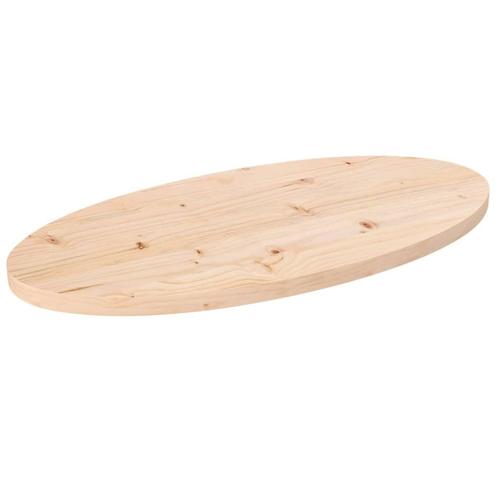 vidaXL Tafelblad ovaal 60x30x2,5 cm massief grenenhout, Huis en Inrichting, Tafels | Eettafels, Nieuw, Verzenden