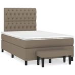 vidaXL Boxspring met matras stof taupe 120x190 cm, Huis en Inrichting, Slaapkamer | Bedden, Verzenden, Nieuw, 190 cm of minder