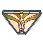 Tiffany wandlamp – Art Deco - Geometrisch – B 25 × H 14 cm, Verzenden, Nieuw