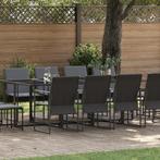 vidaXL 16-delige tuinset met kussens van staal en textilene, Verzenden, Nieuw, Rvs, Tuinset