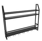 Industriële Wand Wijnrek – Metalen Flessenrek en Glashouder, Verzenden, Nieuw