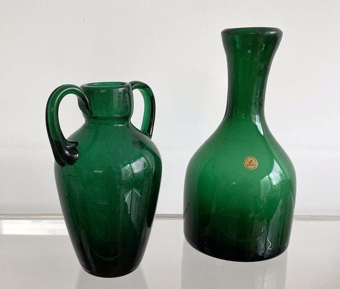 Glasfabriek Leerdam - Max Verboeket - Vaas (2) - Glas -, Antiek en Kunst, Antiek | Glas en Kristal