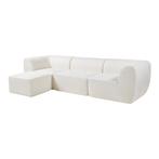 [en.casa] 3-Zitsbank Hurvas met longchair modulaire bank 313, Huis en Inrichting, Banken | Sofa's en Chaises Longues, Verzenden