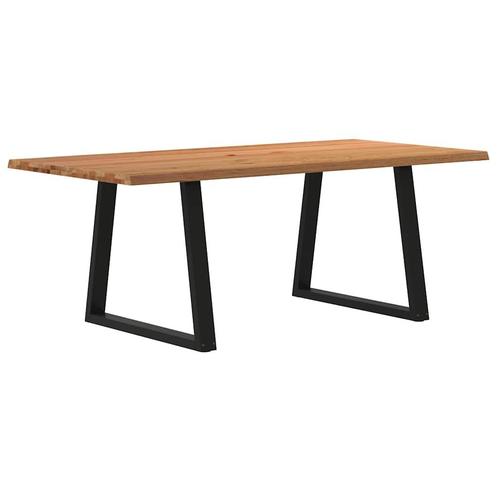 vidaXL Eettafel met natuurlijke rand 200x100x74 cm massief, Huis en Inrichting, Tafels | Eettafels, Nieuw, Verzenden