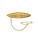 Gouden broche met Zeeuwse knopen (Zeeuwse knoop), Ophalen of Verzenden, Gebruikt, Overige kleuren, Goud