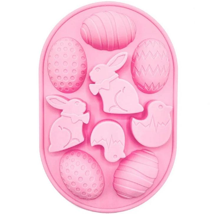 Siliconen Vorm Happy Easter, Hobby en Vrije tijd, Taarten en Cupcakes maken, Nieuw, Verzenden