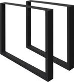 Tafelpoten - Metaal - 60x72 cm - Zwart - ECD Germany, Huis en Inrichting, Verzenden, Zo goed als nieuw