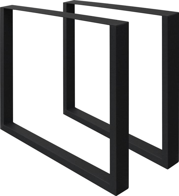 Tafelpoten - Metaal - 60x72 cm - Zwart - ECD Germany, Huis en Inrichting, Woonaccessoires | Overige, Zo goed als nieuw, Verzenden