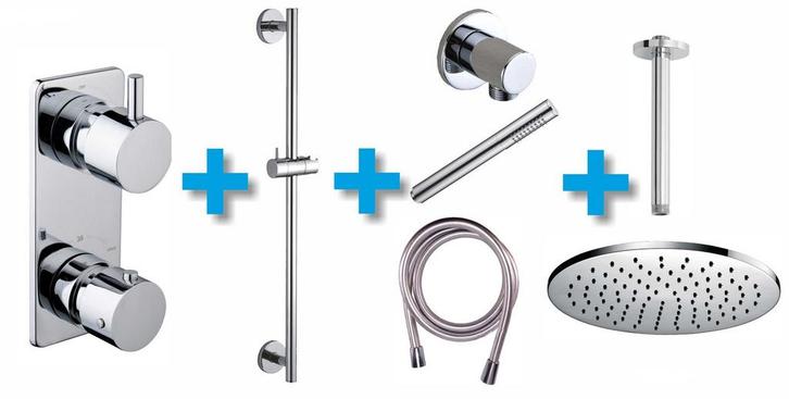 One-Pack inbouwthermostaatset type 12 (30cm), Doe-het-zelf en Verbouw, Sanitair, Nieuw, Verzenden