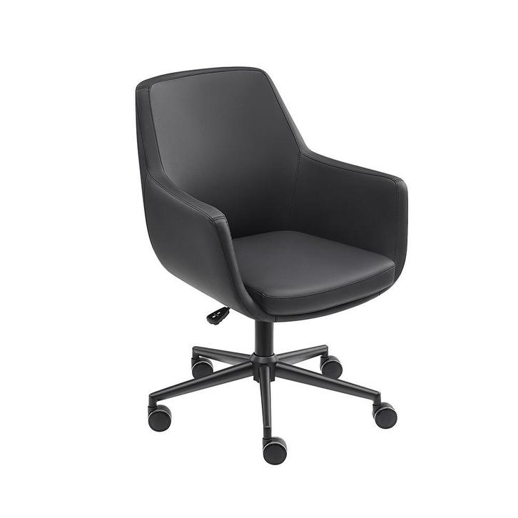 Bureaustoel/Eetkamerstoel Volos - Zwart - PU-leer, Huis en Inrichting, Bureaus, Nieuw, Ophalen of Verzenden