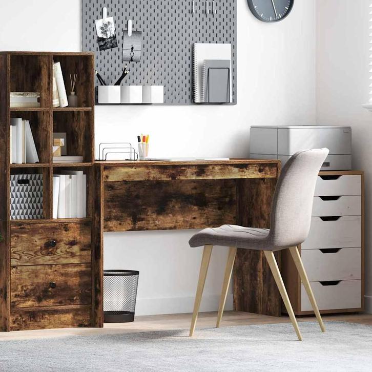 vidaXL Bureau Gerookt eiken 100 x 40 x 76 cm, Huis en Inrichting, Bureaus, Nieuw, Verzenden