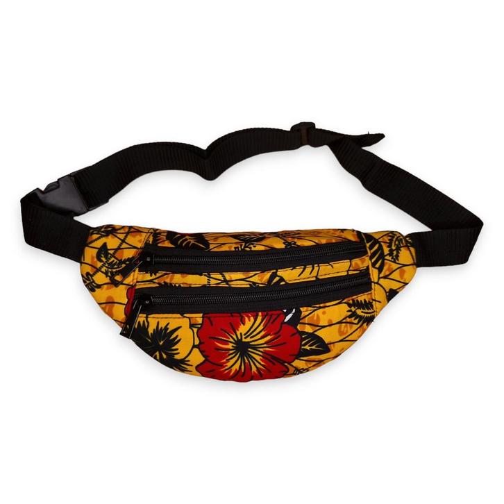Afrikaanse print heuptasje / Fanny pack - Gele / rode bloem, Sieraden, Tassen en Uiterlijk, Tassen | Damestassen, Nieuw, Ophalen of Verzenden