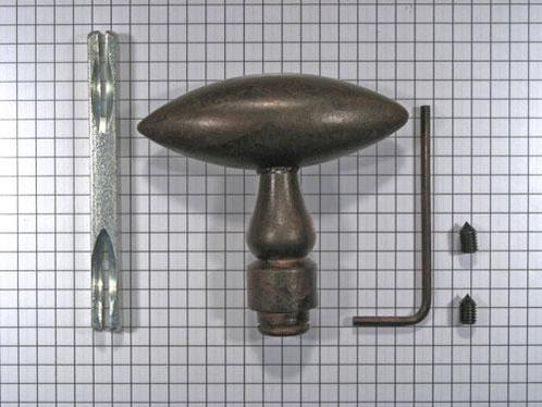Deurknop ovaal puntig, Doe-het-zelf en Verbouw, Hang- en Sluitwerk, Verzenden