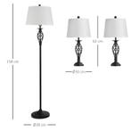 TRUUSK 3-delige Lampenset 2 Tafellampen (ø38 X 158H Cm) + 1, Verzenden, Nieuw