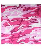 Bandana Zakdoek Camouflage Patroon Roze, Verzenden, Nieuw
