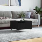 vidaXL Salontafel 55x55x36,5 cm bewerkt hout zwart, 50 tot 100 cm, Verzenden, Nieuw, 50 tot 100 cm