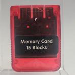 Rode Doorzichtige 15 Blocks Memorycard Playstation 1, Ophalen of Verzenden, Nieuw