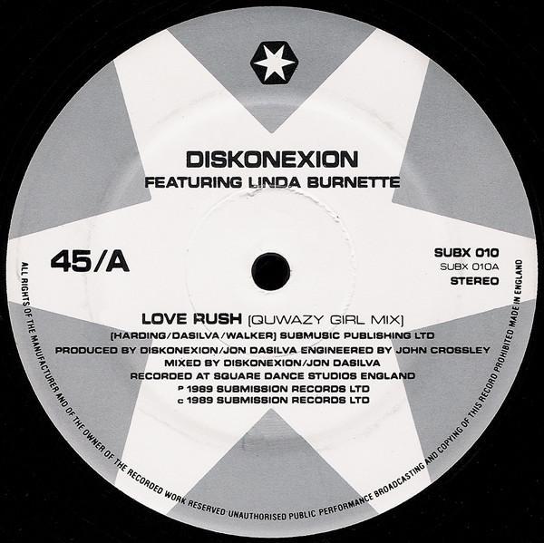 Diskonexion Featuring Linda Burnette - Love Rush, Cd's en Dvd's, Vinyl | Pop, Gebruikt, Ophalen of Verzenden
