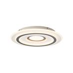 Design plafondlamp wit met donkergrijs rond incl. LED, Nieuw, Kunststof, Design