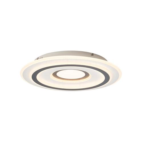 Design plafondlamp wit met donkergrijs rond incl. LED, Huis en Inrichting, Lampen | Plafondlampen, Nieuw, Kunststof