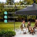 2dekans | LifeGoods Partytent - Opvouwbaar - 3x6 m - Easy Up, Ophalen of Verzenden, Zo goed als nieuw